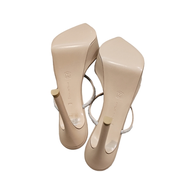 GIANVITO ROSSI Pink/Nude Cannes Platform Heeled Sandals Size 38.5 NIB - Picture 13 of 13